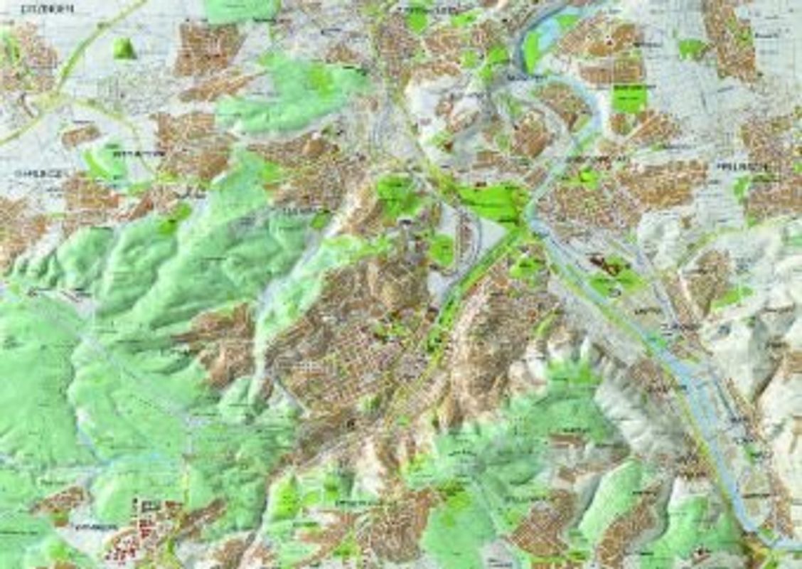 Reliefkarte Stuttgart