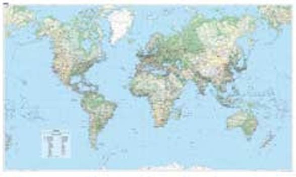 Welt physikalisch (d,f,e) Poster. 1:23 Mio.