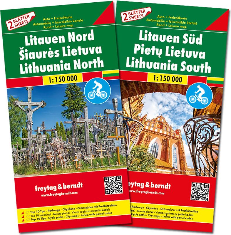 freytag & berndt Straßenkarte Litauen Set 1:150.000
