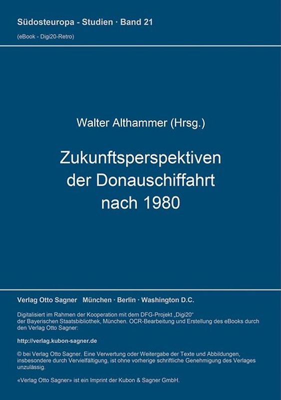 Zukunftsperspektiven der Donauschiffahrt nach 1980