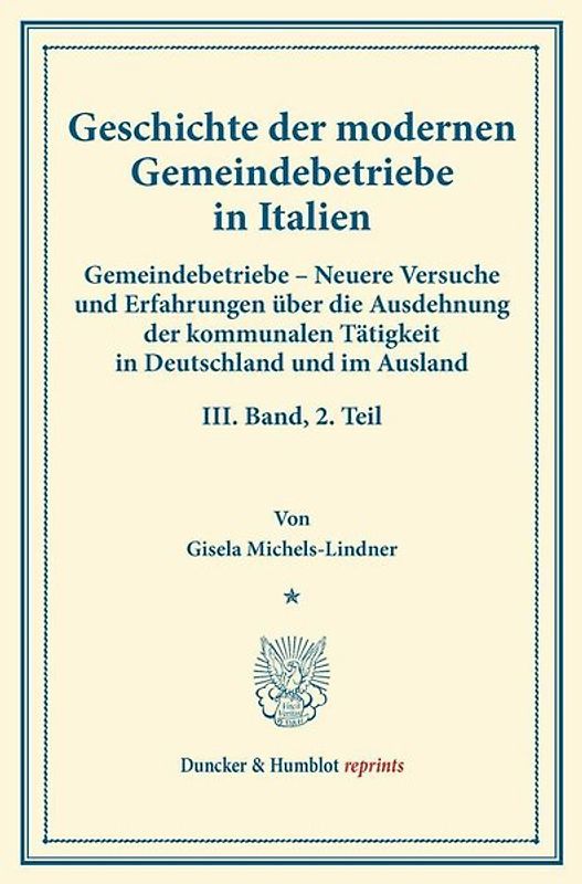 Geschichte der modernen Gemeindebetriebe in Italien.