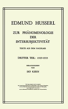 Zur Phänomenologie der Intersubjektivität