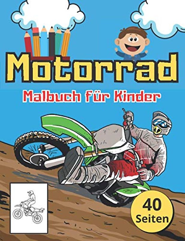 Motorrad Malbuch für Kinder: Tolles Buch für Kleine Kinder mit Motorrädern. Die Perfekte idee für Ein Weihnachtsgeschenk.