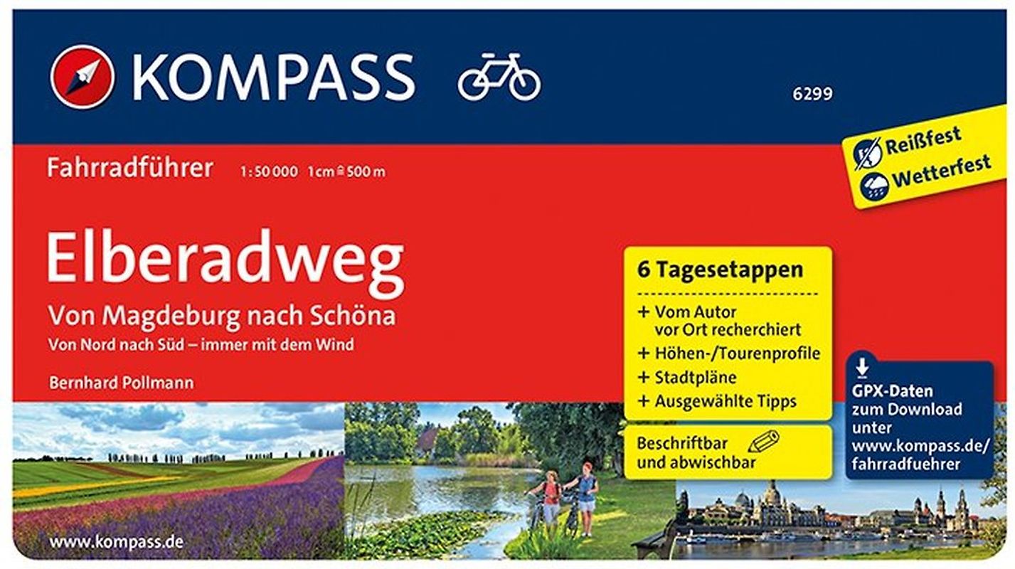 KOMPASS Radführer Elberadweg von Magdeburg nach Schöna