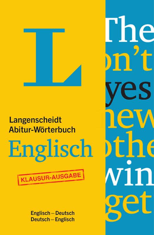 Langenscheidt Abitur-Wörterbuch Englisch  - Buch mit Online-Anbindung