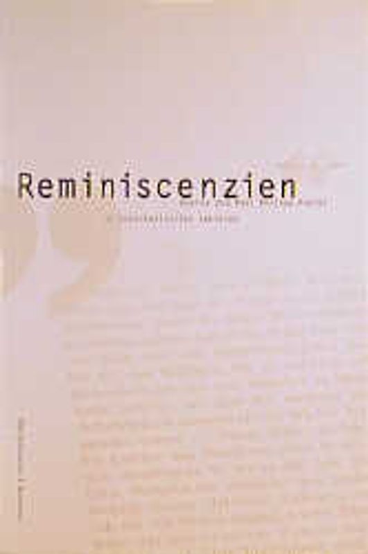 Reminiscenzien