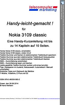 Nokia 3109 classic-leicht-gemacht. Handy-leicht-gemacht für Nokia 3109 classic