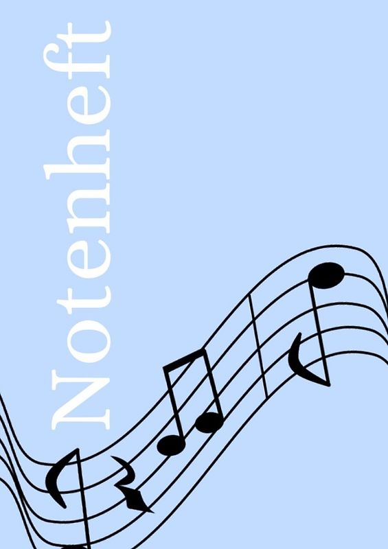Notenheft: DIN A4 Notenlinienheft | 44 Seiten mit 12 Notenzeilen / Systeme pro Blatt | Papier 90g/m² | Musikheft mit Notenlinien