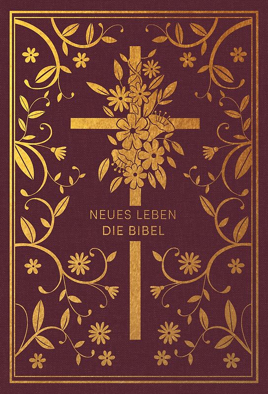 Neues Leben. Die Bibel - Golden Grace Edition, Bordeauxrot