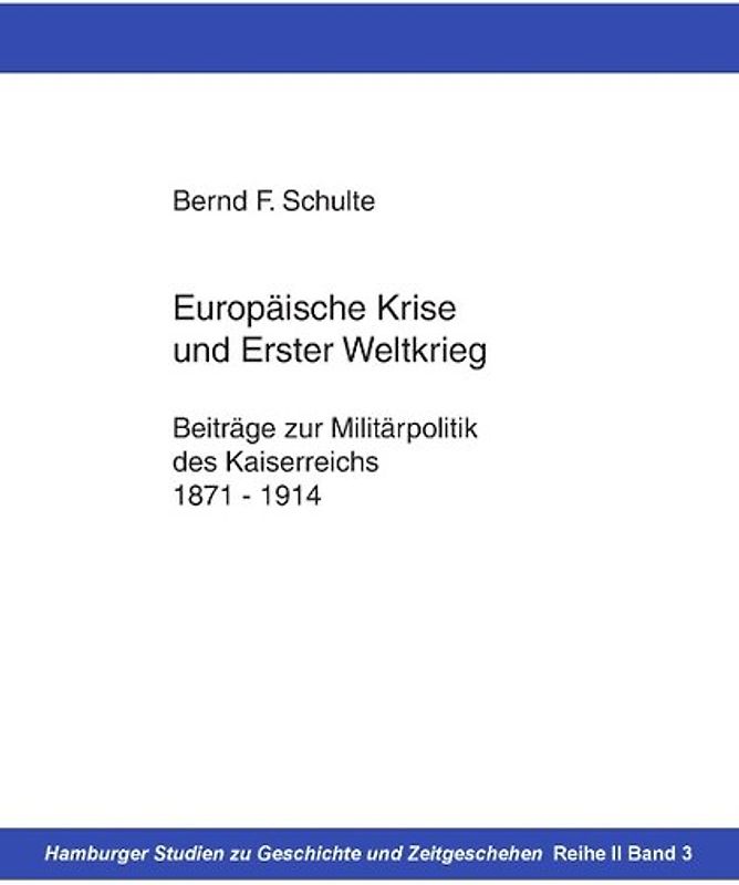 Europäische Krise und Erster Weltkrieg