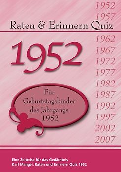 Raten und Erinnern Quiz 1952
