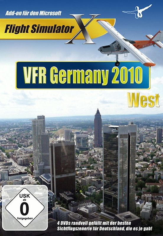 Microsoft Flight Simulator X: VFR Germany 2010 - West [Add-On] PC Spiele