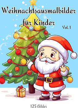 Christmas Coloring Pages For Kids Volume 1