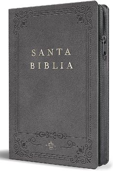Biblia Rvr 1960 Letra Grande Tamaño Manual, Piel Gris Con Cremallera E Índice / Spanish Bible Rvr 1960 Handy Size Large Print Gray Leathersoft with Zipper
