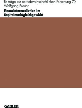 Finanzintermediation im Kapitalmarktgleichgewicht