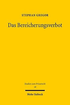 Das Bereicherungsverbot