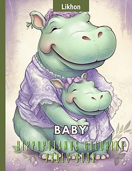 Likhon Baby Hippopotamus Coloring Pages Book