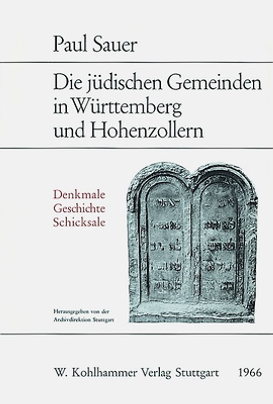 Die jüdischen Gemeinden in Württemberg und Hohenzollern