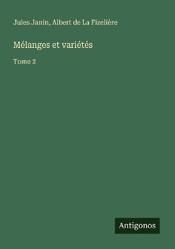 Mélanges et variétés