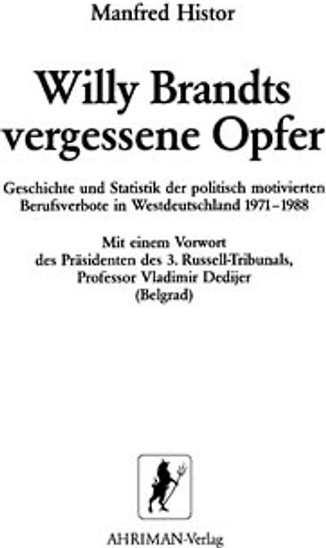 Willy Brandts vergessene Opfer