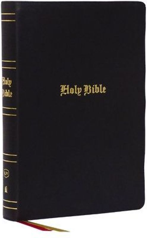 KJV Holy Bible: Super Giant Print with 43,000 Cross References, Black Genuine Leather, Red Letter, Comfort Print (Thumb Indexed): King James Version