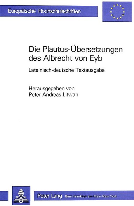 Die Plautus-Übersetzungen des Albrecht von Eyb
