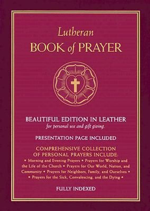 Lutheran Book of Prayer - Burgundy Genuine Leather