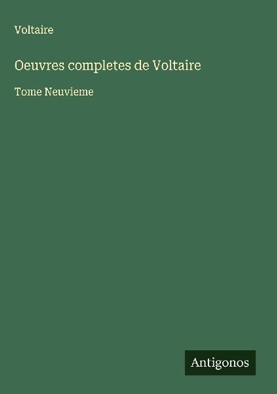 Oeuvres completes de Voltaire