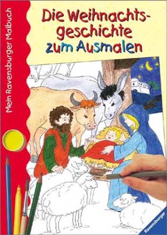 Die Weihnachtsgeschichte zum Ausmalen