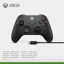 Image of Microsoft Xbox Wireless Controller M [incl. USB-C Adapter, 2020] carbon black (Refurbished)