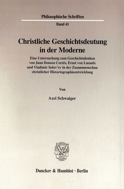 Christliche Geschichtsdeutung in der Moderne.