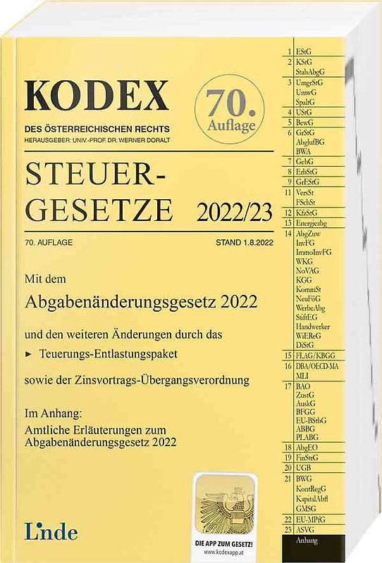 KODEX Steuergesetze 2022/23