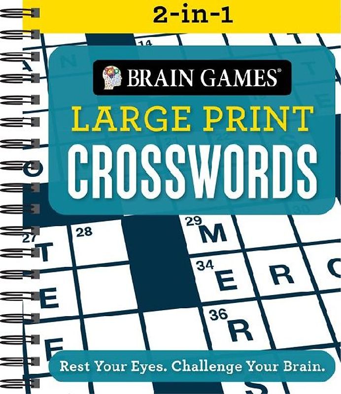 Brain Games 2-In-1 - Large Print Crosswords (384 Pages)
