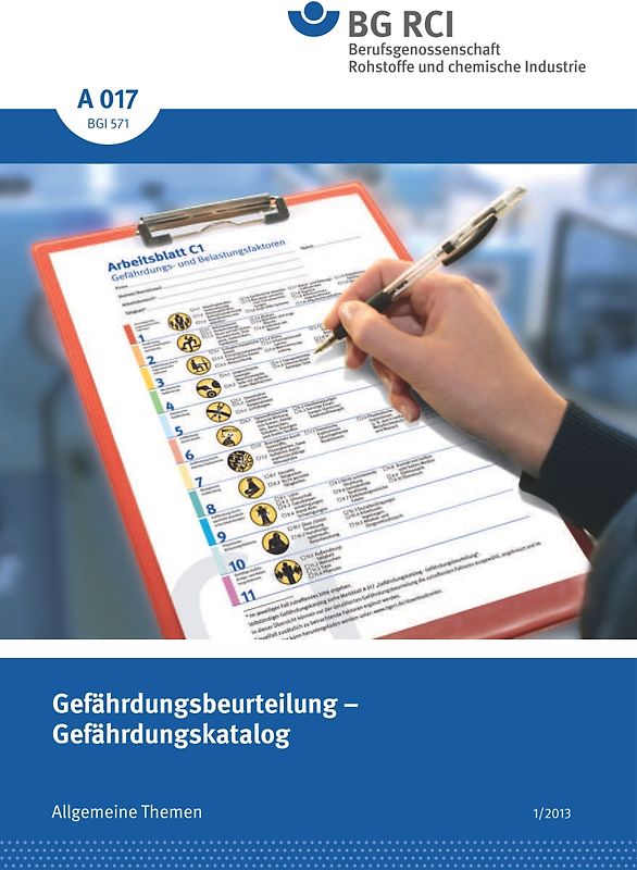 A 017 - Gefährdungsbeurteilung - Gefährdungskatalog