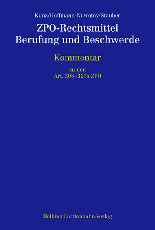 ZPO-Rechtsmittel, Berufung und Beschwerde