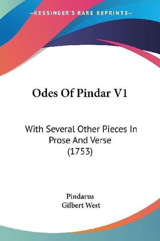 Odes Of Pindar V1