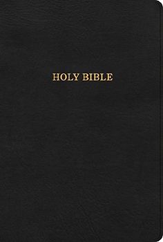 KJV Large Print Thinline Bible, Black Leathertouch