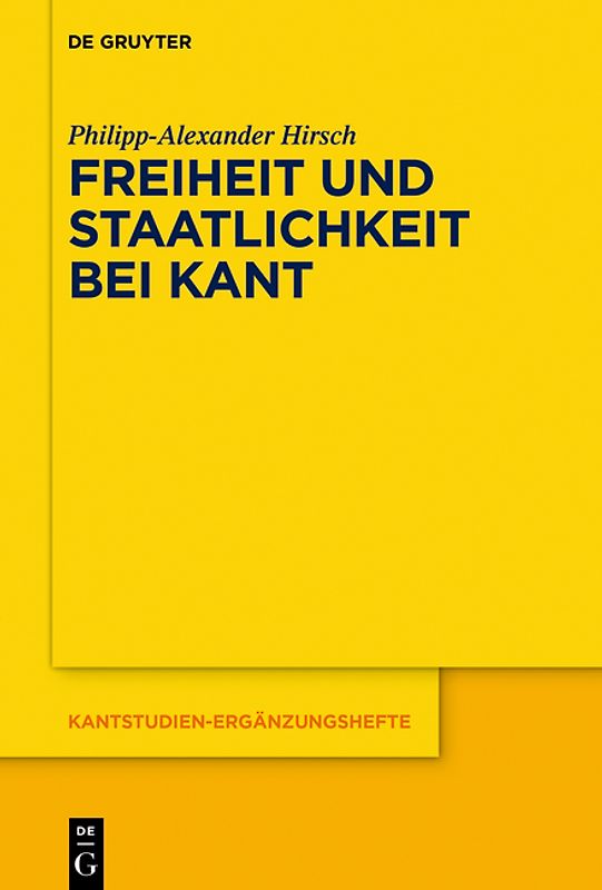 Freiheit und Staatlichkeit bei Kant