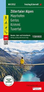 freytag & berndt Wanderkarte WK 152 Zillertaler Alpen, Mayrhofen - Gerlos - Krimml - Tuxertal 1:50.000