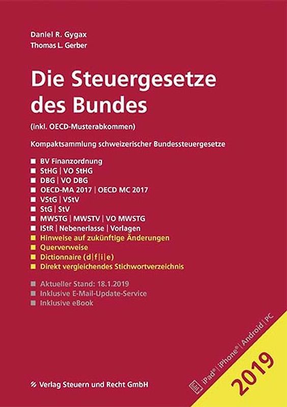 Die Steuergesetze des Bundes 2019