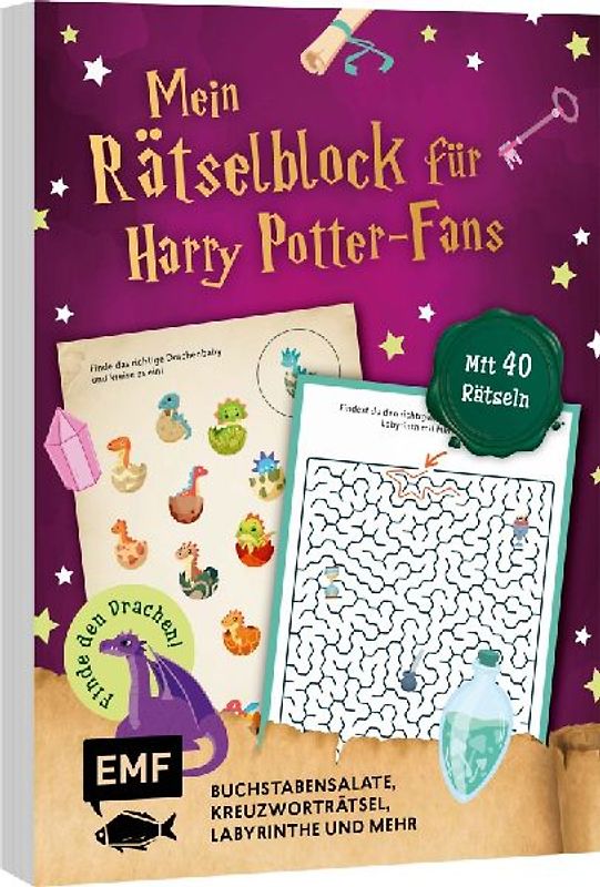 Mein magischer Rätselblock für Harry Potter-Fans - Finde den Drachen!