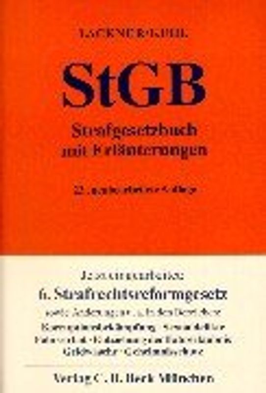 Strafgesetzbuch. Mit Erläuterungen