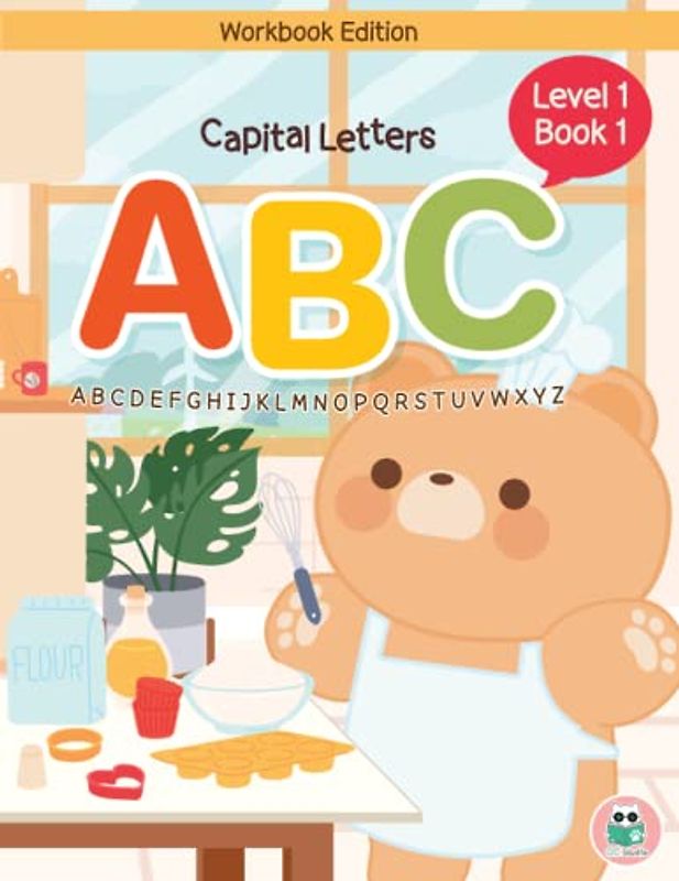 ABC Capital Letters Practice Workbook for Kids : Book 1 Level 1 (Food Series) - Workbook Edition: ABC Capital Letters for Preschoolers and Kindergartners age 3-5 with Games & Coloring Activity
