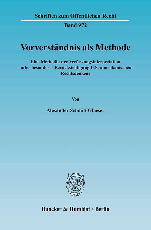 Vorverständnis als Methode.