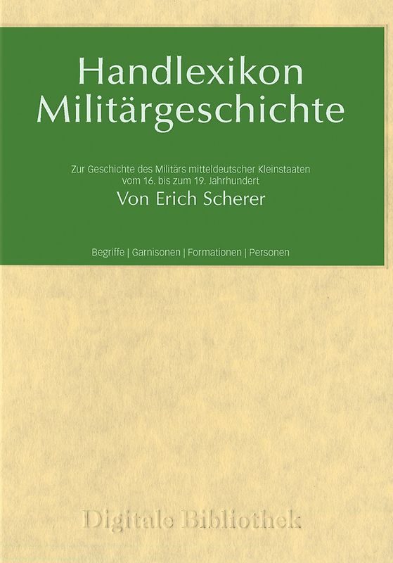 Digitale Bibliothek 109: Handlexikon der Militärgeschichte MacOS