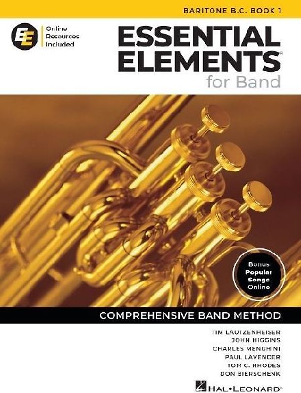 Essential Elements for Band - Baritone B.C. Book 1 with Eei Online Resources Baritone B.C Method Songbook and Sheet Music for School Band Students and Teachers Comprehensive Band Method