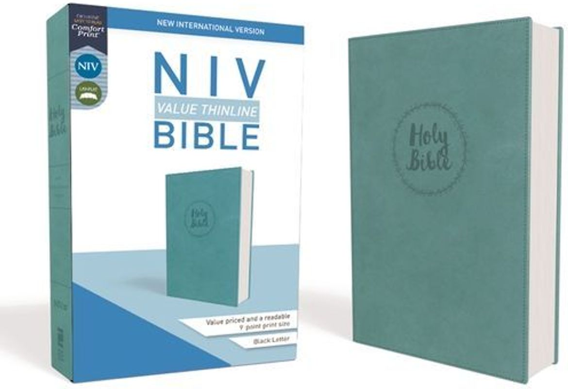 NIV, Value Thinline Bible, Imitation Leather, Blue