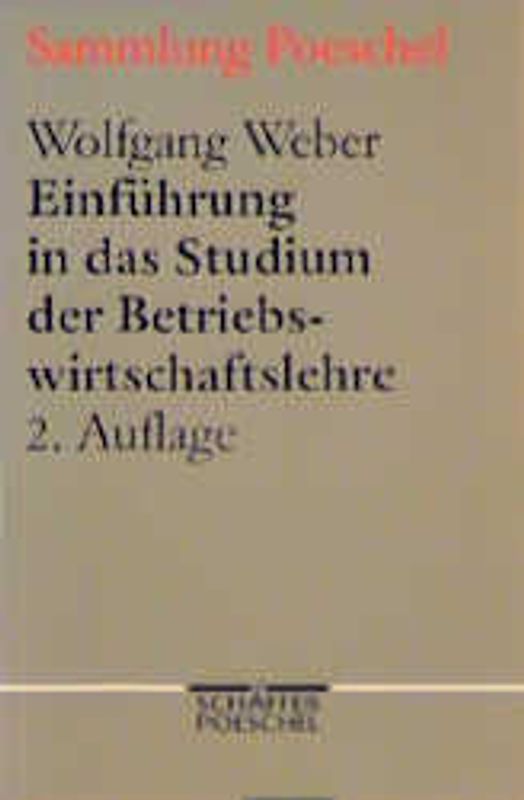 Einführung in das Studium der Betriebswirtschaftslehre