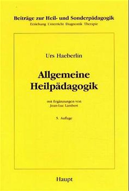 Allgemeine Heilpädagogik