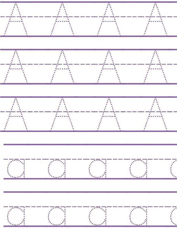Übungsbuch zum Nachzeichnen von ABC-Buchstaben für Kinder: Alphabet schreiben lernen. Handschrift-Aktivitätsbuch für Vorschulkinder, Kindergärten